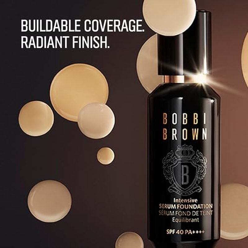 Bobbi Brown Intensive Serum Foundation SPF 40/30 | Radiance-Boosting, Skincare-Infused Serum Foundation for Seamless Coverage, 1 Fl Oz