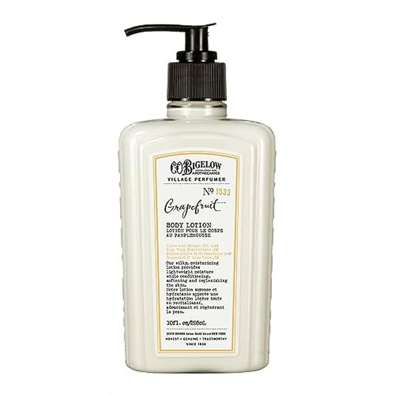 C.O. Bigelow Grapefruit Body Lotion, Village Perfumer Moisturizing Body Lotion with Aloe Vera, Borage Oil & Olive Oil, 10 Fl Oz