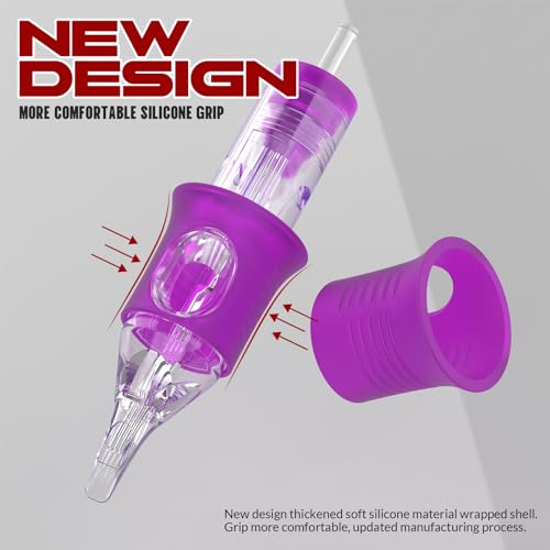 Tattoo Needles, Wormhole Tattoo Cartridge Needles 20pcs 7M1 Disposable Tattoo Needle Cartridges Stack Magnum for Rotary Tattoo Machine Gun Cartridge Machine Permanent Makeup (1007M1)