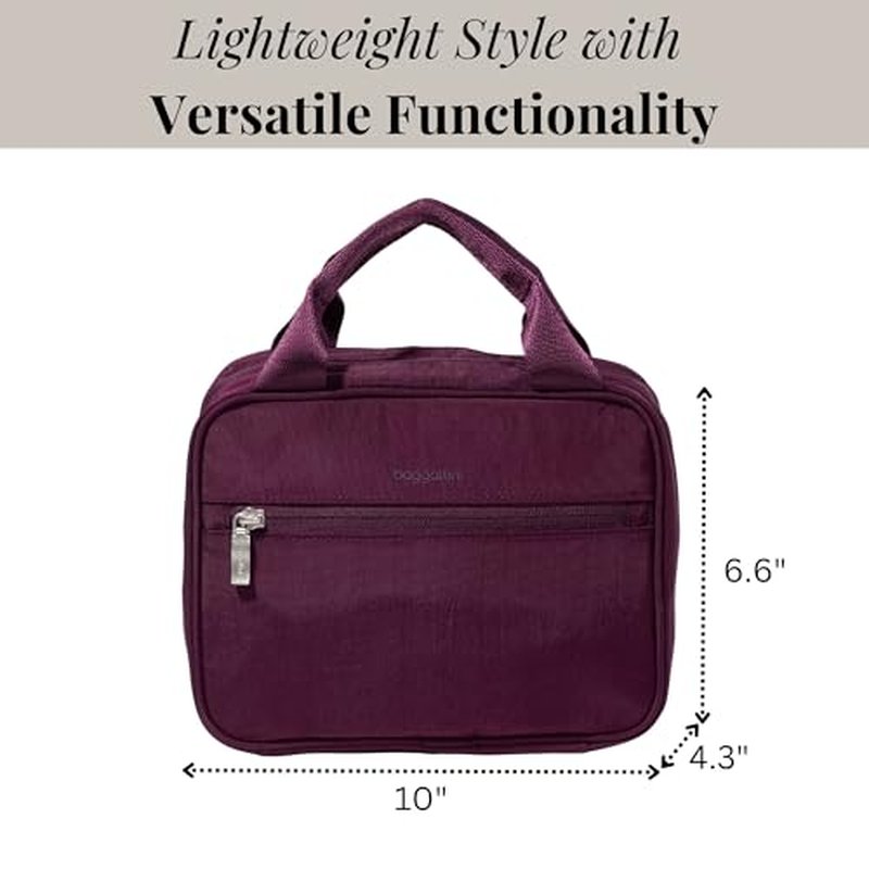 Baggallini Unisex's Hanging Travel Toiletry Kit-Lightweight 6x10 Inch Makeup Bag Toiltery