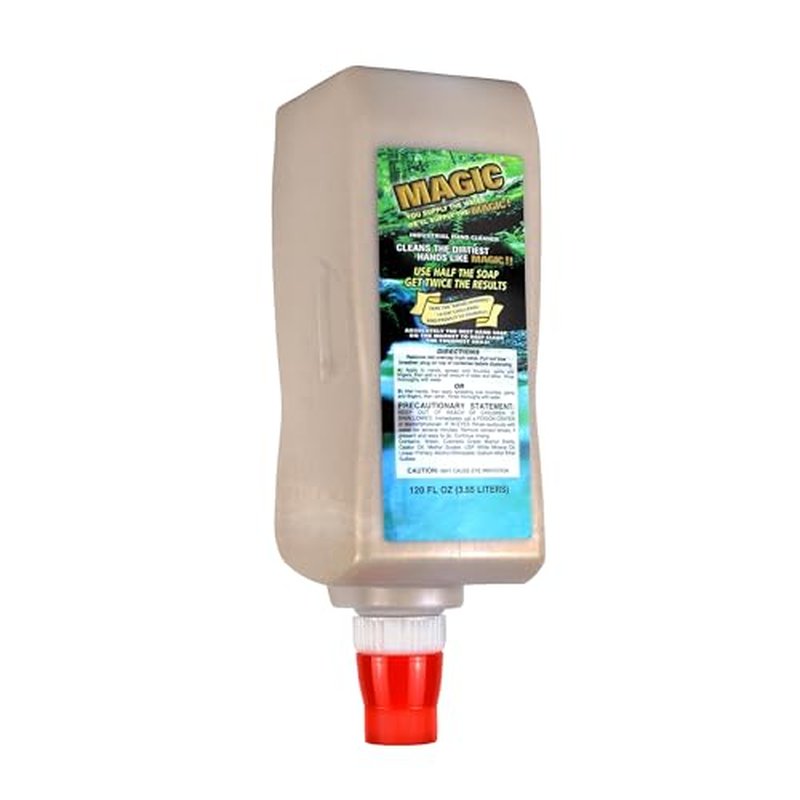 Zenex Magic Hand Soap - Industrial Hand Cleaner for Auto Mechanics | Shop Soap | Walnut Shell Scrubbers to Remove Grease, Oil, Ink & Paint | Moisturizing Ingredients | 3.55 L (1 Pack)