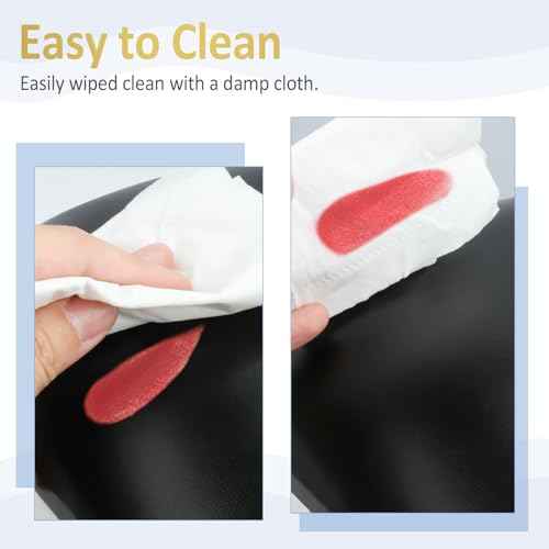 Nail Arm Rest, Arm Rest for Nails Tech, Foldable Nail Tech Client Arm Rest, PU Leather Nail Hand Rest, U Shape Manicure Hand Rests for Foot Hand Rest, Black