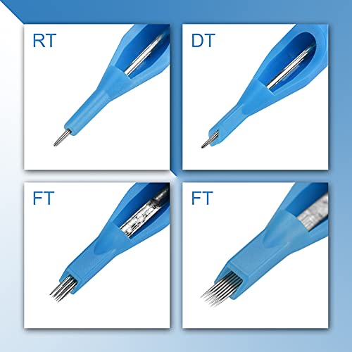 Tattoo Needles and Tips Set, 100pcs Disposable Mixed Assorted Sterilized Tattoo Needles and Tips, 5pcs of each-3rl 5rl 7rl 9rl 3rs 5rs 7rs 9rs 5m1 7m1 3RT 5RT 7RT 9RT 3DT 5DT 7D