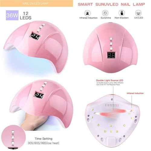 Acrylic Nail Kit Set Electric Drill Manicure Dryer Lamp Acrylic Nail 3D Art Manicure Supplies for beginners with everything