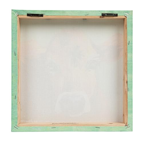 Creative Co-Op Canvas Wall Décor with Cow Image