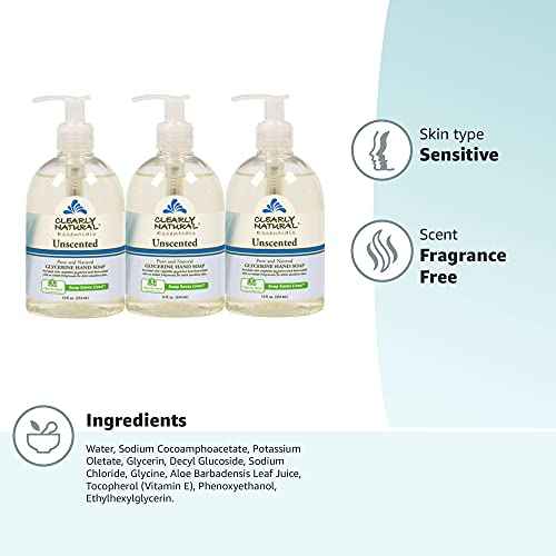 Essentials Glycerin Liquid Hand Soap, Unscented, 12-Fluid Ounce, Pack of 3