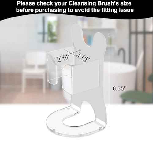 Beautyflier Electric Face Scrubber Holder, Clear Acrylic Holder Compatible with Clarisonic Mia 2 Cleaning Cleanser, Great for Massaging and Deep Cleansing (Holder Only)