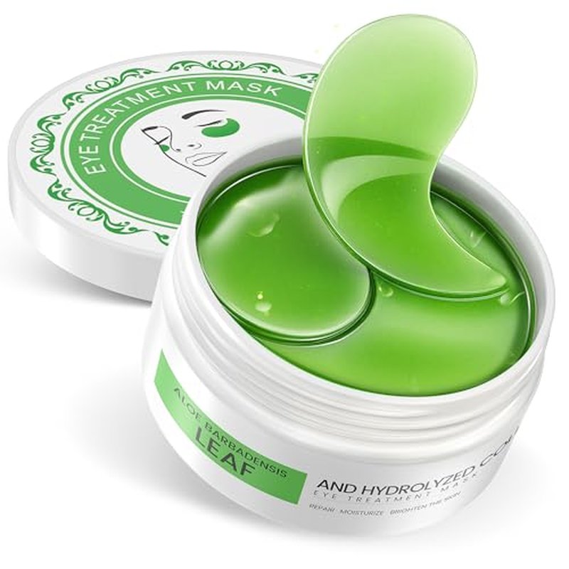 Aloe Under Eye Patches - 60 Pack for Puffy Eyes, Dark Circles, Bags, Wrinkles & Anti-Aging with Hydrolyzed Collagen & Hyaluronic Acid