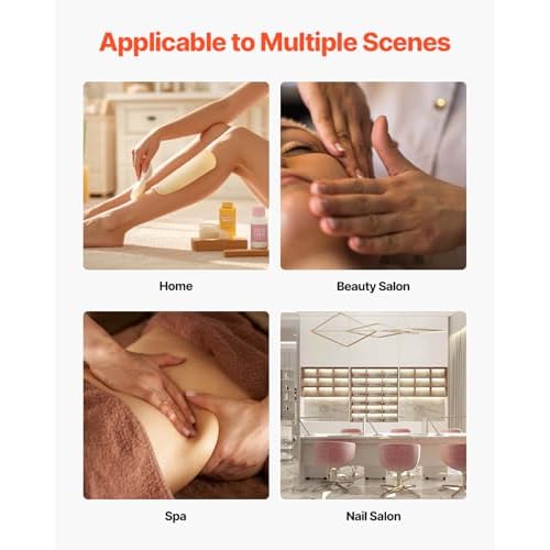 VEVOR Single Pot Wax Warmer, 3000ML 300W Professional Wax Warmer for Hair Removal, 32 ¢µ - 212¢µ Adjustable Electric Waxing Heater with 100PCS Waxing Sticks for Home Use, Beauty Salon, Spa