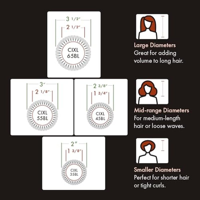 Olivia Garden Ceramic + Ion Speed XL - Extra-Long Round Thermal Hair Brush - Not Electrical - Professional Blowout Brush for Normal to Thick Hair