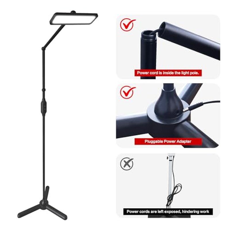 Tattoo LED Work Light with Polarized Filter, Adjustable Brightness ? Tattoo Vision Glass& CPL, Anti-Glare Tattoo Photography Light