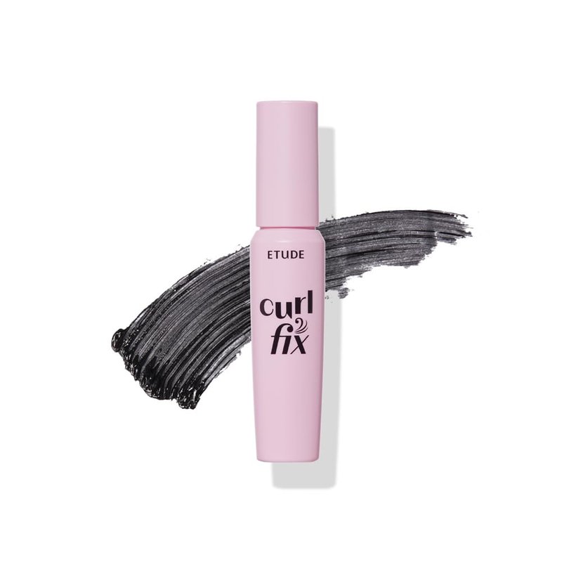 ETUDE Curl Fix Mascara Mini for travel, Lash Mascara, Strong Curl Up, Long-Lasting, Waterproof, Lightweight, Korean Makeup, Beauty, Vegan Certified, Black (0.14 Fl Oz)