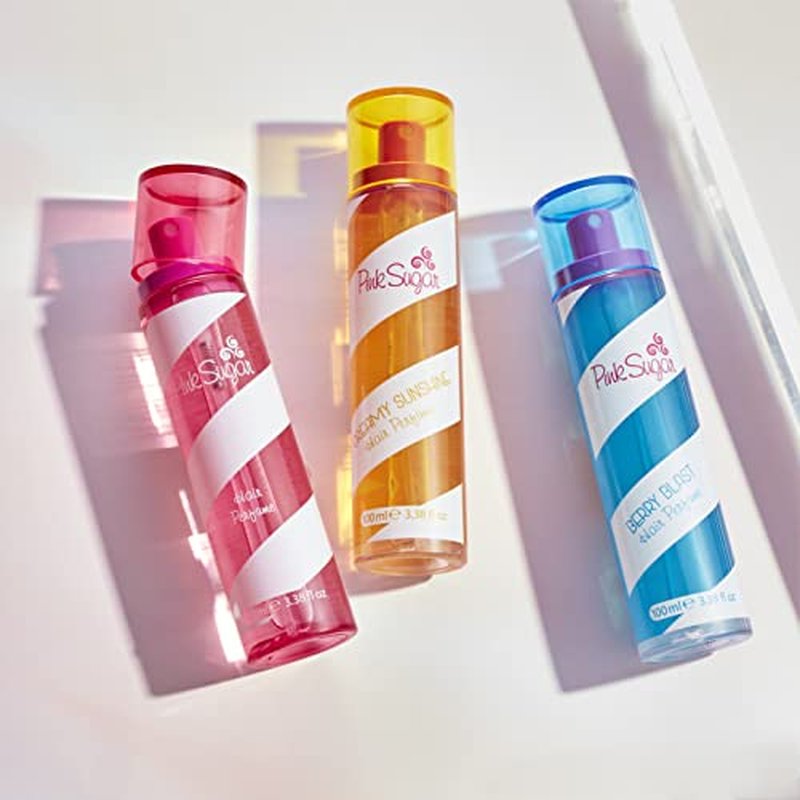 Pink Sugar Berry Blast Eau de Toilette Perfume for Women, Body Mist, Hair Fragrance, Sweet + Fruity Scent, Notes of Blueberries, Blackberries, Cotton Candy & Vanilla