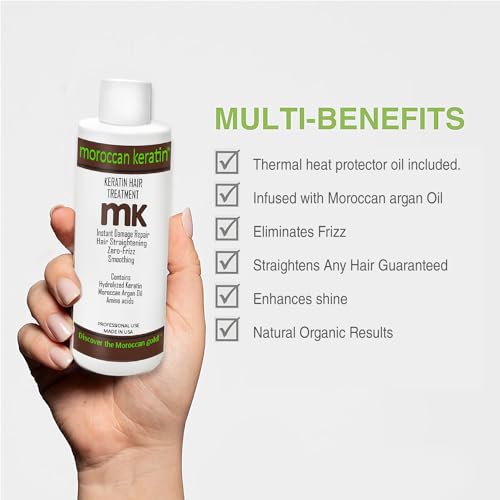 Hair Treatment Straightening Blowout Brazilian Smoothing Professional Results Salon and Home Use , Long Lasting organic results 4-6 months 4pc Set