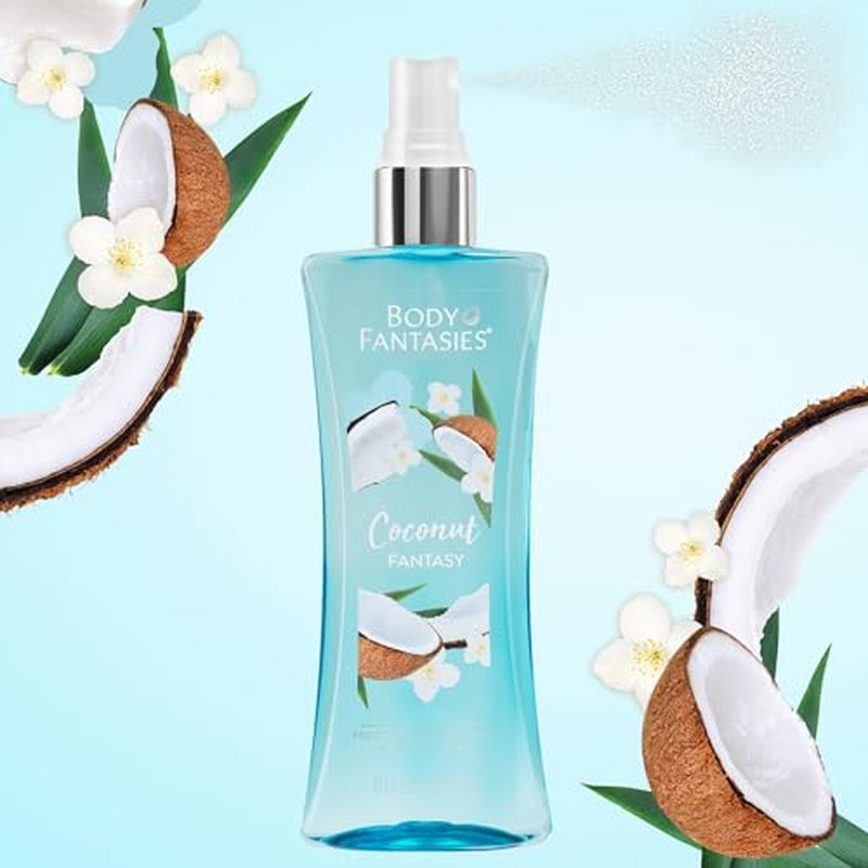 Body Fantasies Signature Fragrance Body Spray, Coconut Fantasy, 8 fl oz