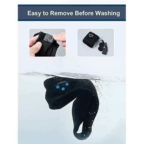 Lullaband Bluetooth Sleep Headphones Headband, Non-Slip Soft Stretchy Wireless Bluetooth Earphones with 10-Hour Battery Speakers for Sleep Travel Sports Yoga Meditation Running and Housework