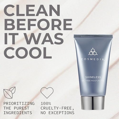 COSMEDIX Shineless Oil-Free Face Moisturizer for Women & Men - Hydrating Face Cream with Vitamin B3 for Oily & Blemish-Prone Skin - Daily Facial Skin Care for Firmer, Smoother & Radiant Glow