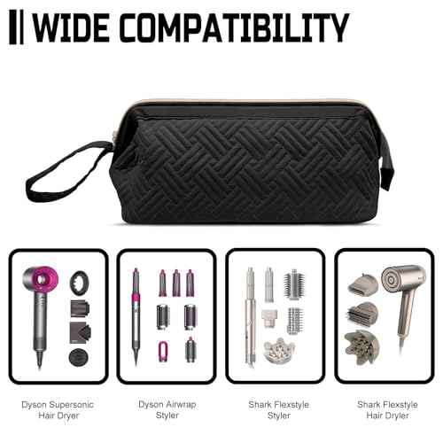 Hair Tools Travel Bag for Shark Flexstyle | Portable Carrying Case for Dyson Airwrap Hair Dryer Brush Revlon Hair Tools | Waterproof Dustproof Shockproof Flat Curling Iron Travel Organizer