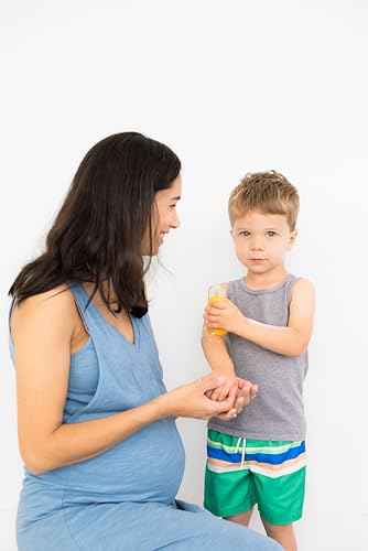 Ubbi Sunsqueeze Sunscreen Applicator, Refillable Roll On, Soft Silicone Bristles for Babies and Toddlers, Easy to Clean, Dishwasher Safe, Holds 3.38 Fluid Oz, Blue & Yellow 2 Pack