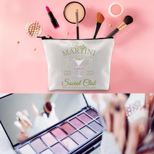 WCGXKO Hostess Bar Bag Novelty Makeup Bag Alcohol Gift Housewarming Gift Zipper Pouch Cosmetic Bag (Dirty MARTINI Bag)