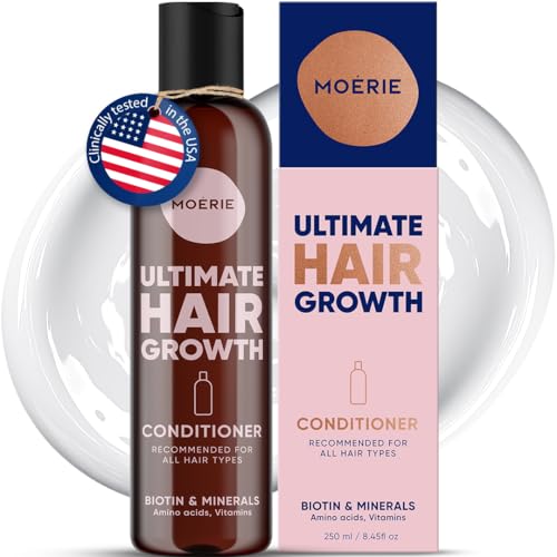 Moerie Ultimate Hair Growth Conditioner ? For Longer, Thicker, Fuller Hair - Vegan Friendly Volumizing Hair Products ? Paraben & Silicone Free ? All Hair Types ? Reverse Hair Loss ? 8.45 fl oz (250ml)