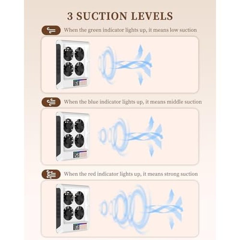 Nail Dust Collector Cordless, Quiet & 4 Upgraded Powerful Vacuum Dust Fans Adjustable Speed,80W Dust Suction Machine for Acrylic Gel Nail Polish Manicure Pedicure Tool at Home or Salon Nail Tech-White