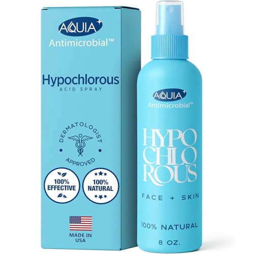 Hypochlorous Acid Spray for Face and Skin | Piercing Aftercare Spray | 8 oz Hypochlorous Acid Sprays for Face, Skin, Acne, Eczema, Body Acne Sprays, Piercing Aftercare, Facial Wound Solution, Workout
