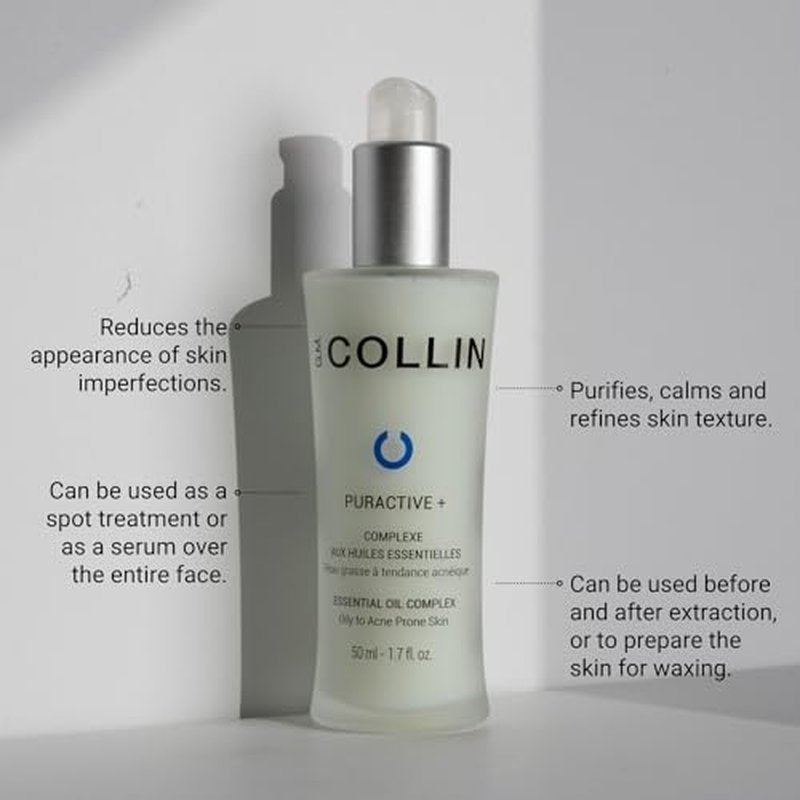 G.M. COLLIN Puractive+ Essential Oil Complex | Salicylic Acid Face Serum for Oily or Acne Prone Skin | Helps Reduce the Appearance of Blemishes