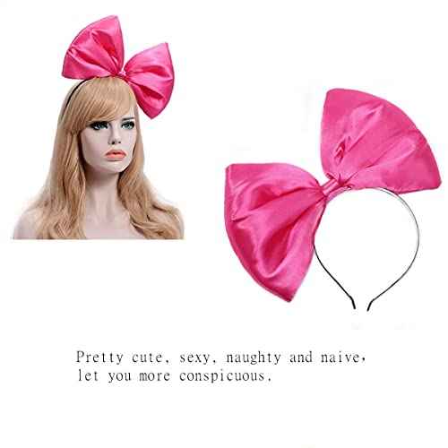 Hair Bands, Pink Bowknot Hairband, Women Hair Hoop for Daily Use, Party, Cosplay, Costume Party Decoration