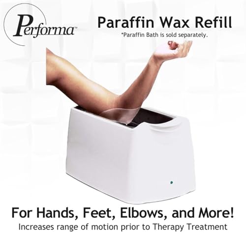 Performa Paraffin Wax Refill, 1 Pound Unscented Blocks, Case of 6, Paraffin Bath Wax, Medical Grade Paraffin Wax for Paraffin Bath, Wax Refill for Wax Bath, Good for Hands & Feet