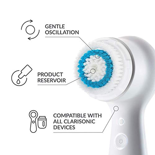 Clarisonic Deep Pore Facial Cleansing Brush Head Replacement for Mia 1, Mia 2, Mia Fit, Alpha Fit, Smart Profile Uplift and Alpha Fit X, 4 Count