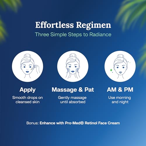 Pro-Med Retinol Therapy Anti-Aging Serum Pure Retinol with Vitamin A, C, E, Pro-Med Q10 & Avocado Oil Preservative-Free Hydrating Collagen Boosting Wrinkle Reducing 1 oz