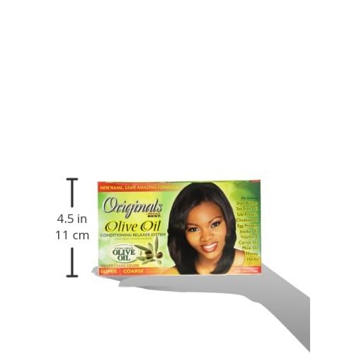 Originals by Africa's Best Olive Oil Hair Relaxer Kit, No lye Super / Coarse System, Conditions and Moisturizes For Healthier Looking, Softer, Silkier, Straighter Hair