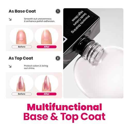 Beetles Nail Polish,15 ML Pearl Pink Nail Polish with 2 in 1 Base Top Coat -Fast Drying & Long Lasting Pearl Romantic Reverie Valentine's Day Gift for Women