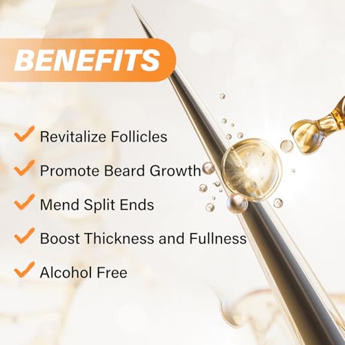 5% Minoxidil Beard Growth Serum for Men, 5% Minoxidil Hair Regrowth Roller Bottle Design, Extra Strength Beard Growth Oil for Stronger Thicker Fuller Beard Faster
