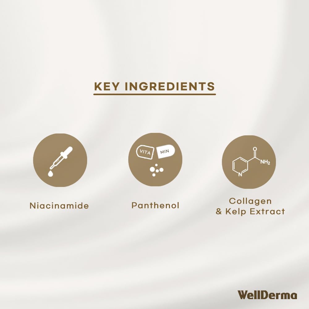 WELLDERMA Sapphire Collagen Impact Hydrogel Fitting Mask, 25g x 8 Sheets – Hydrating & Firming Micro-Hole Sheet Mask with Collagen Water 850,294ppm, Niacinamide & Peptides