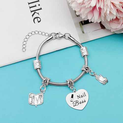 Nail Technician Gift Nail Artist Appreciation Gift for Women Nail Tech Gifts Nail Gifts for Nail Boss Jewelry Nail Lovers Gift Manicurist Graduation Gifts Birthday Christmas Gift for Her