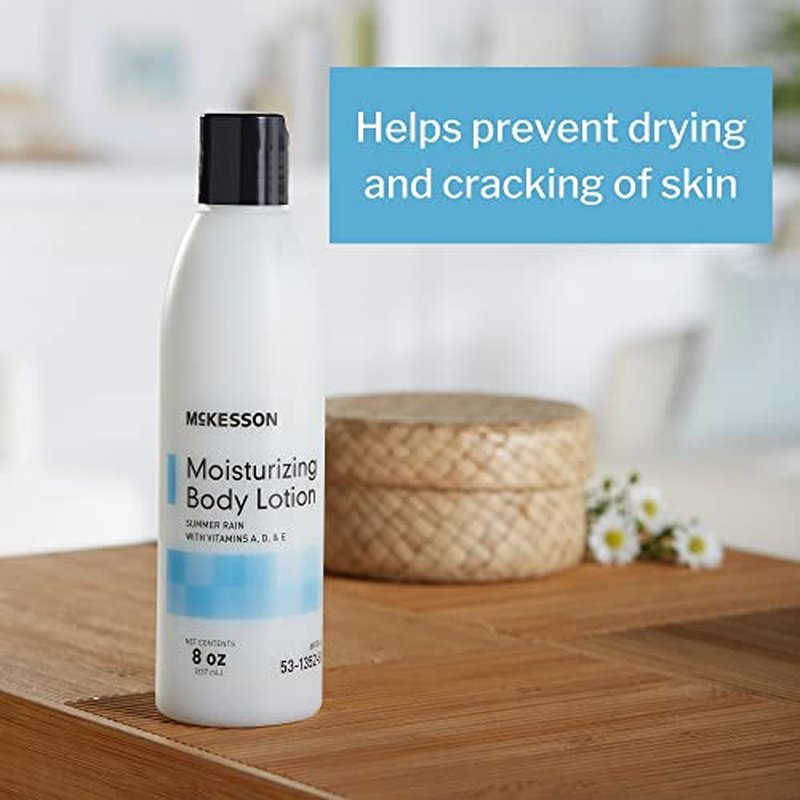 McKesson Moisturizing Body Lotion with Vitamins A, D, E, Summer Rain Scent, 8 oz, 1 Count