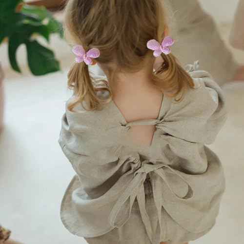 3 Pack Cute Hair Clips for Girls Hair Accessories Flower/Bow/Butterfly Clips Fully Lined Alligator Clips for Little Girls