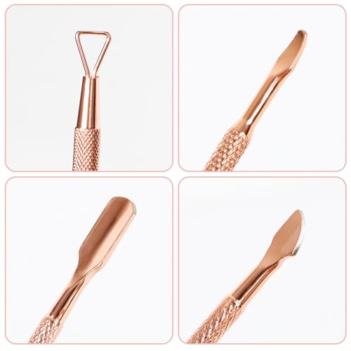 Nail Cuticle Pusher - Stainless Triangle Gel Nail Polish Remover Cuticle Peeler Scraper Remover Tool for Fingernails and Toenails