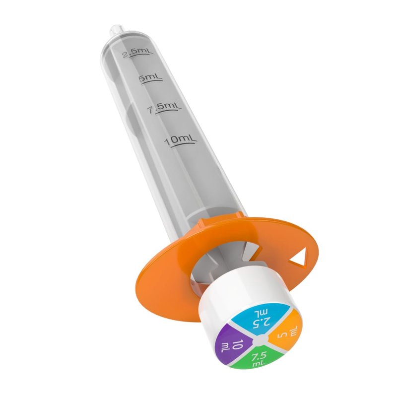 EZY DOSE Kids Baby Oral Syringe & Dispenser, True Easy Design for Liquid Medicine,Tylenol, Motrin, Easy to Administer, Accurate Dosing,10 mL/2 TSP Color Coded, BPA Free