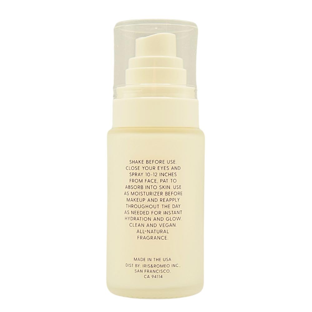 IRIS&ROMEO Mini The Reset 3-in-1 Face Mist 1.7 oz Hydrating Serum Spray with Hyaluronic Acid & Niacinamide, Glow-Boosting Skincare Mist