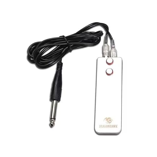 Tattoo Foot Pedal Switch Long Clip Cord Tattoos Power Supply Machine Silver