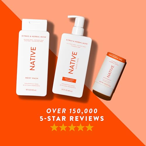 Native Plastic Free Deodorant Contains Naturally Derived Ingredients, 72 Hour Odor Control | Deodorant for Women and Men, Aluminum Free with Baking Soda, Coconut Oil and Shea Butter | Citrus & Herb