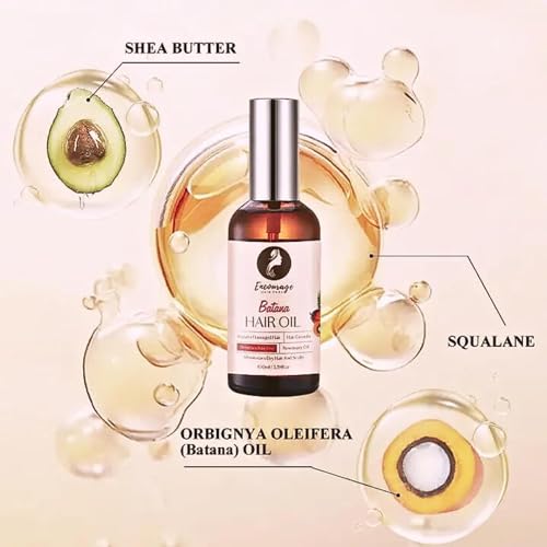 Batana Rosemary Hair Growth Serum - Organic, Dr. Sebi Approved, Intensive Repair, Strengthens Thinning Hair, Moisturizes Dry Scalp