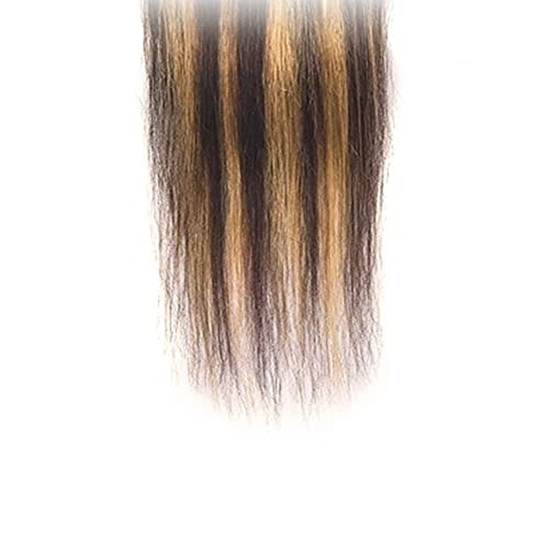 P4/27 Highlight Blonde Bundles Human Hair Straight Bundles 22 Inch Brown Straight Bundle Human Hair Extensions Unproceesed Virgin Hair 100 Gram Per Bundle 1 Bundle