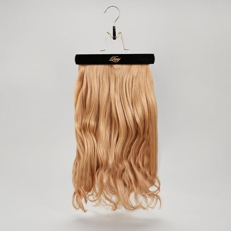 Luxy Hair Extensions Carrier with Bamboo Hanger ? Organic Cotton & Hemp Hair Extension Travel Case, Storage Bag & Organizer for Clip-In Extensions, Wefts (Black)