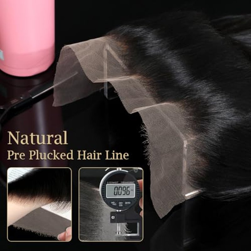 Knots Bleached CindiRiver 13x4 HD Lace Frontal Virgin Human Hair Straight, Pre Plucked Natural Hairline, Bleachable Knots, Skinlike Real HD Lace Invisible Lace For Black Women