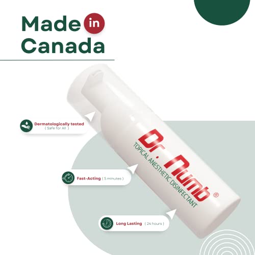 Dr. Numb 4% Lidocaine Foaming Soap with Benzethonium Chloride ? Numbing Wash for Local and Anorectal Uses ? 1.7 oz (3 Bottles)