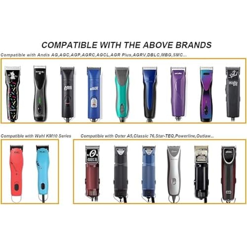 5 Pack Professional Detachable Replacement Blades Set,Compatible with Andis AGC,BDC,BGC,MBG Series/Oster Classic 76/Star-Teq/Power-Teq/A5 Clipper Cut Length£¨1/16-1/8inch) Golden
